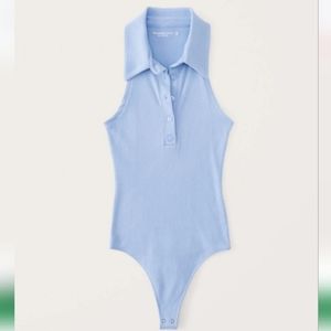LAST ONE Abercrombie & Fitch Ribbed Polo Bodysuit